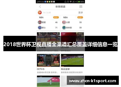 2018世界杯卫视直播全渠道汇总覆盖详细信息一览